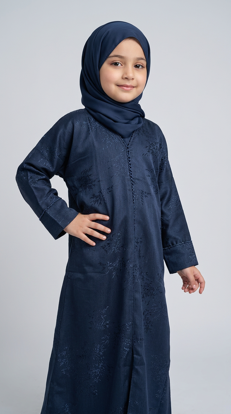 Daughter Moonstone modest abaya for girls, product photo 3