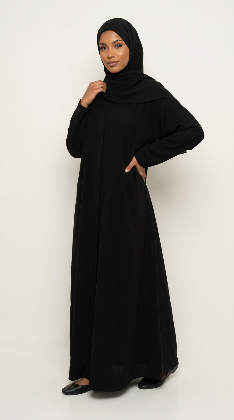 Front Flap Open Abaya for women, product image | Peace & Co. Boutique