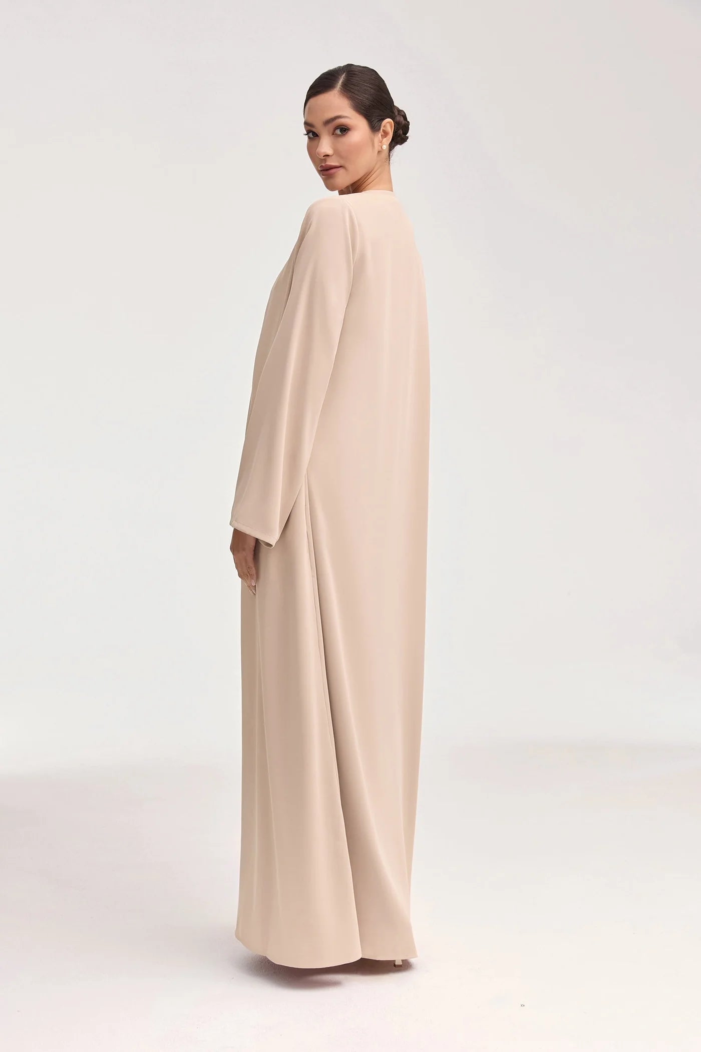 Front Double Tan Abaya summer