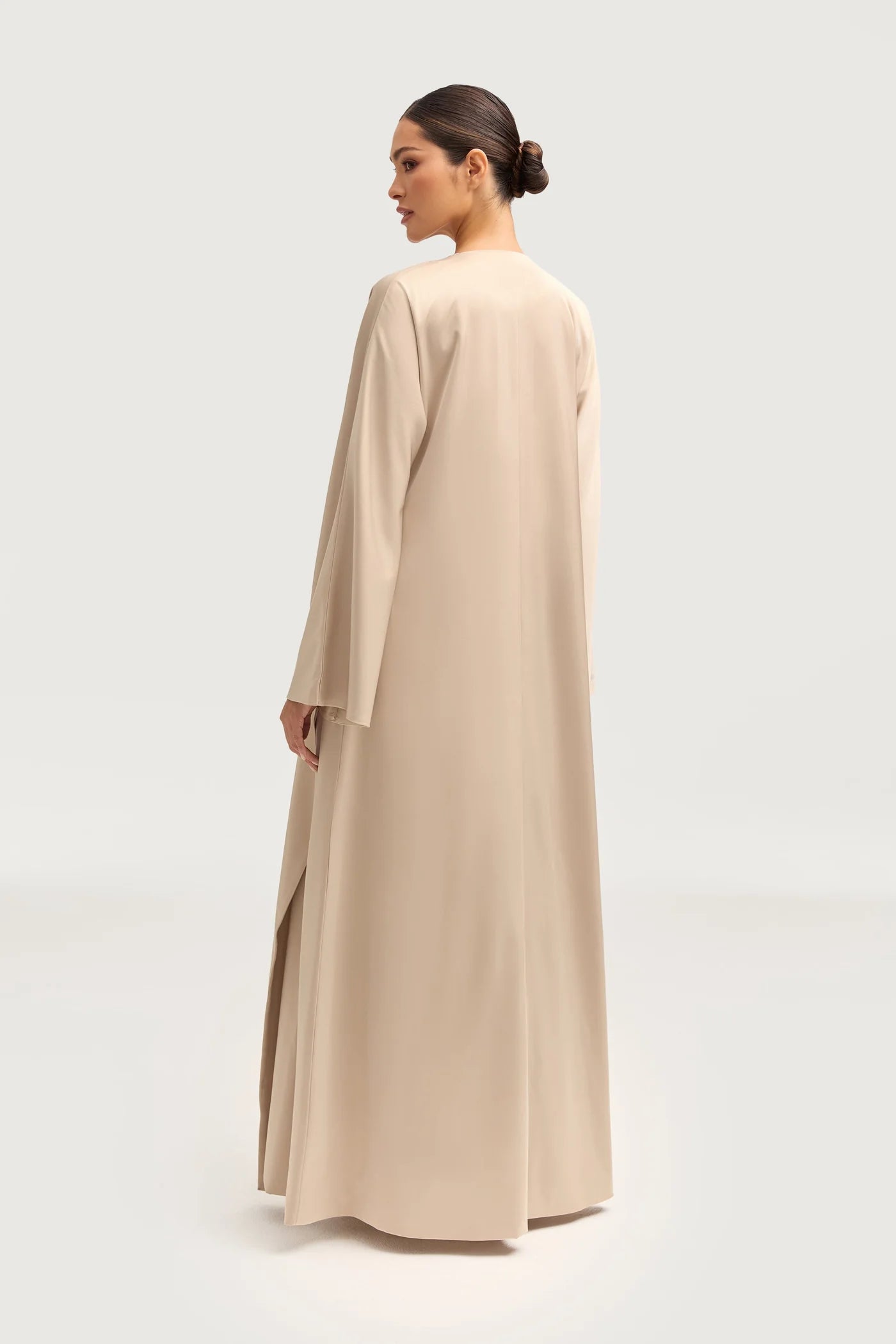 Front Double Tan Abaya summer