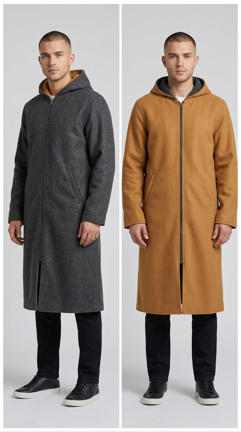 Banto Double Face Al-Ajrafi Cap shown in black and tan color comparison on models
