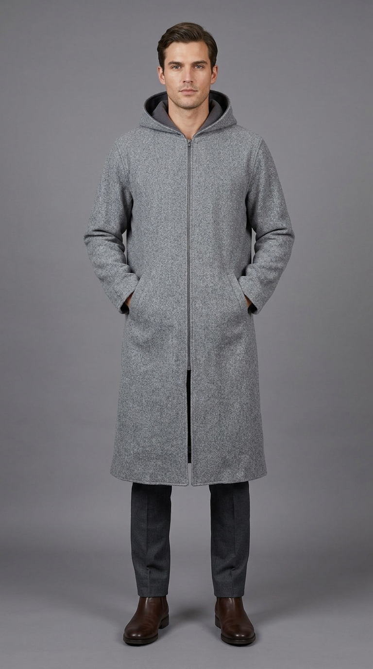 Model wearing Banto Double Face Al-Ajrafi Cap in gray