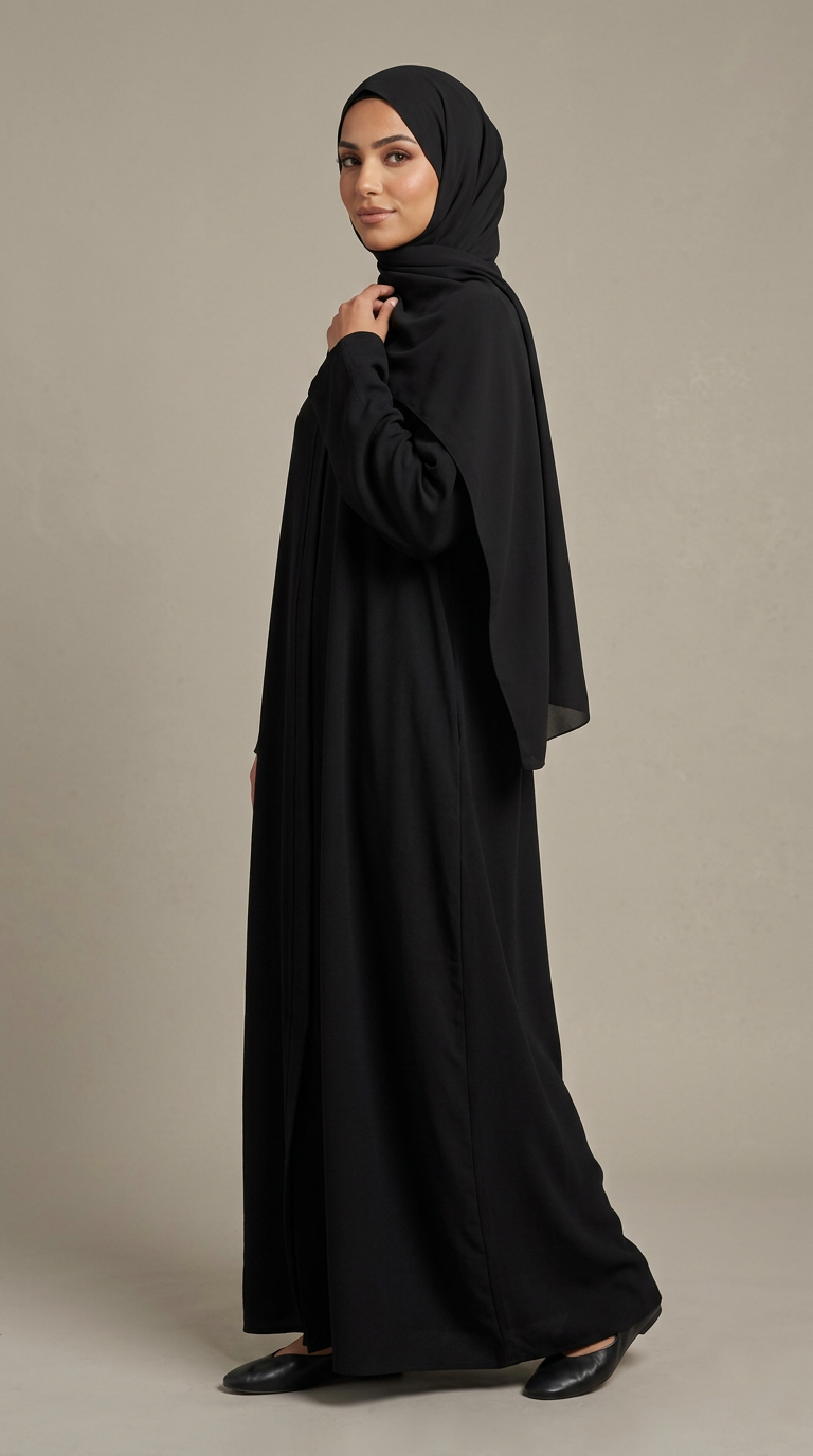 Front Flap Open Abaya for women, product photo 4 | Peace & Co. Boutique