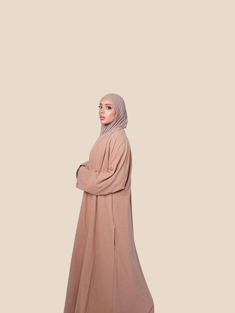 Jacquard Mom  Open Abaya