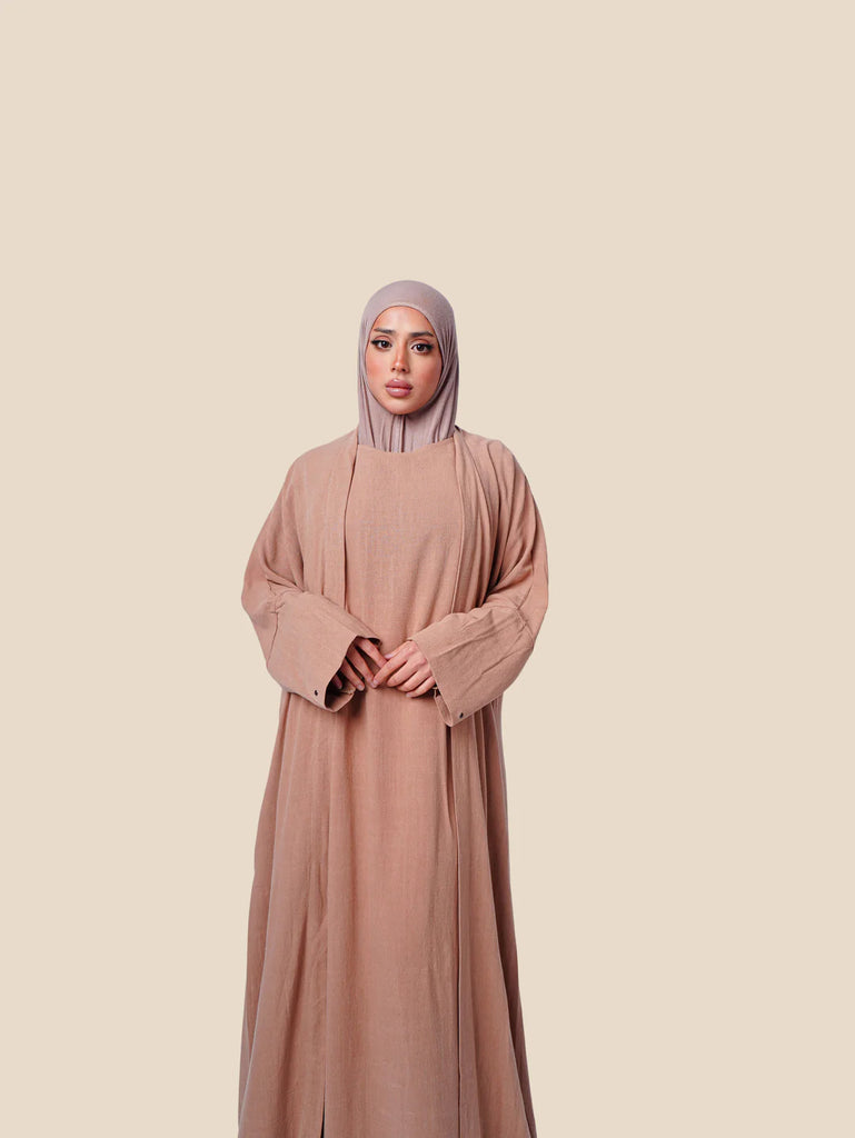 Jacquard Mom  Open Abaya