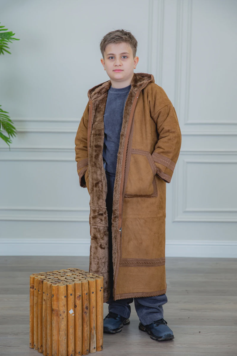 Brown Youth Farwah Shamwa Cap