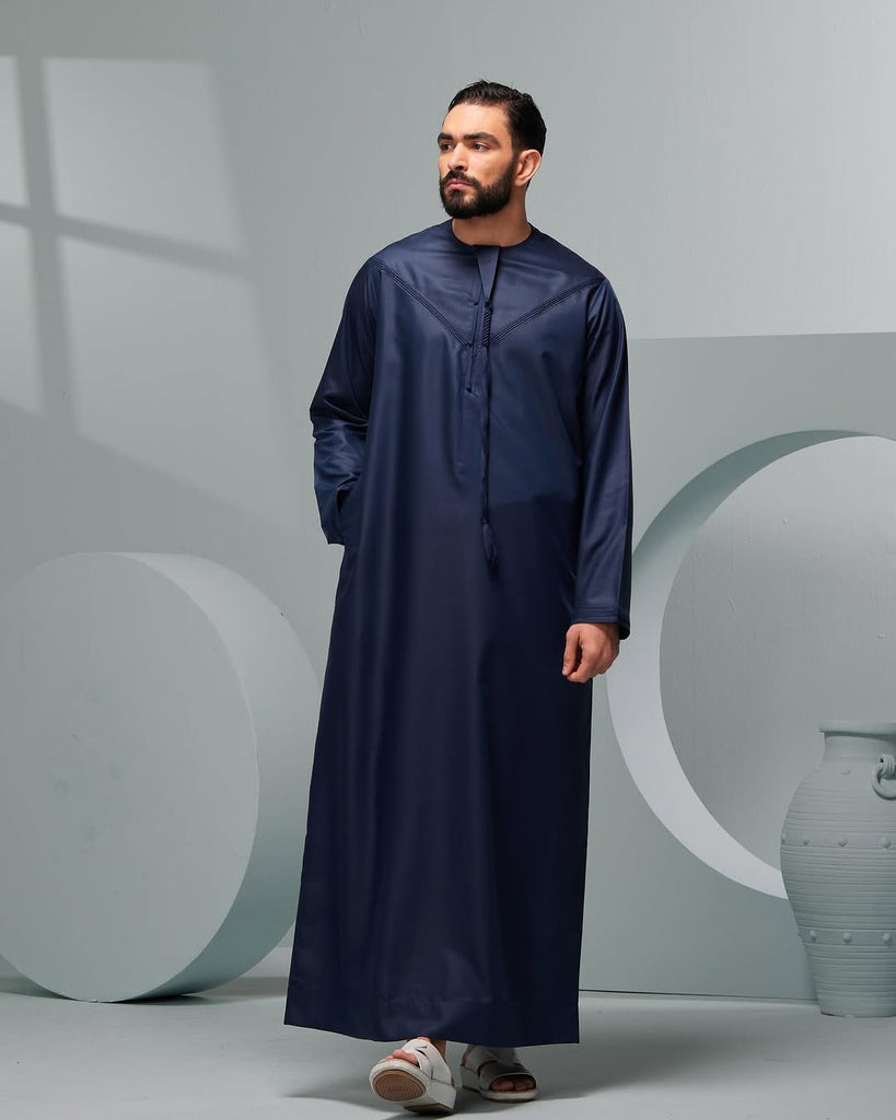 Navy Blue Men Emirati Thobe