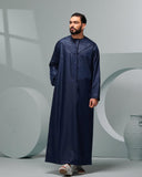 Navy Blue Men Emirati Thobe