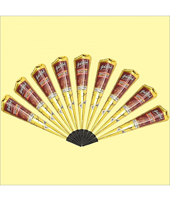 Golecha Natural Henna cone for decorative hand and body-art designs.