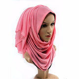 27 color High quality jersey scarf cotton plain elasticity shawls maxi hijab