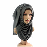 27 color High quality jersey scarf cotton plain elasticity shawls maxi hijab