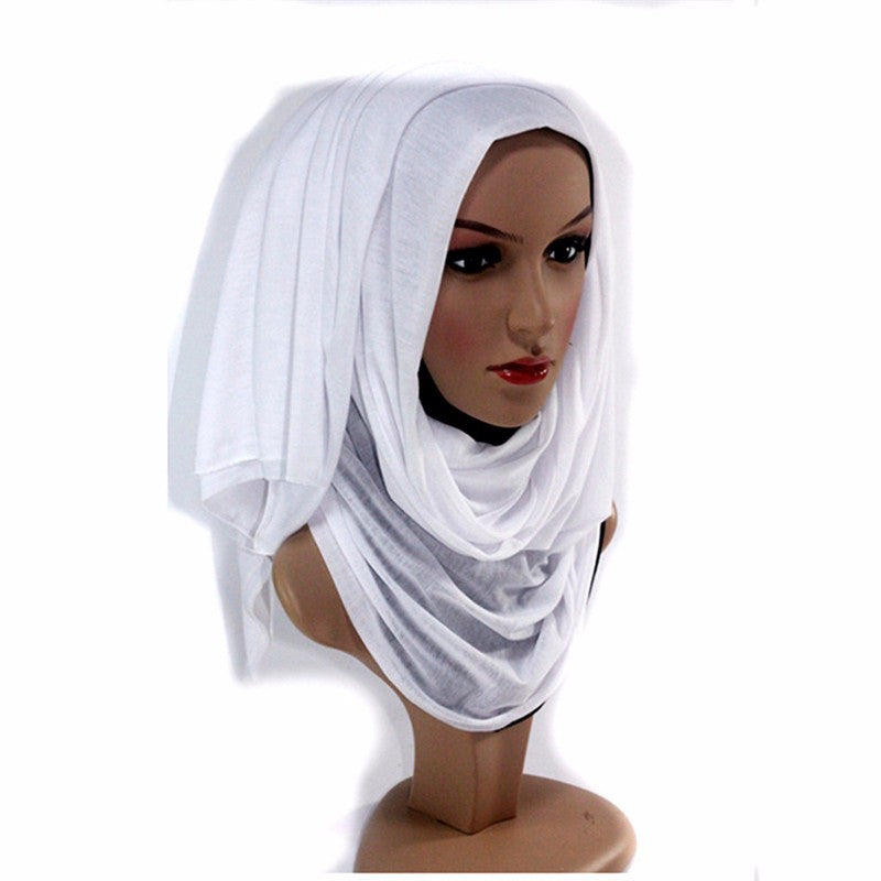 27 color High quality jersey scarf cotton plain elasticity shawls maxi hijab abaya product image