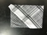 Black and White Arab Muslim Islam Prayer Shawl Arafat Head Scarf