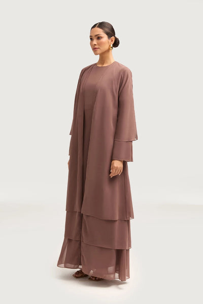 Tan Double Layer Base Abaya Sum