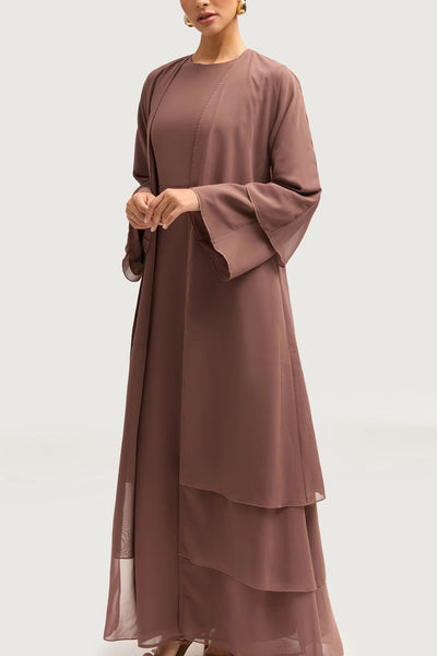 Tan Double Layer Base Abaya Sum