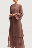 Tan Double Layer Base Abaya Sum