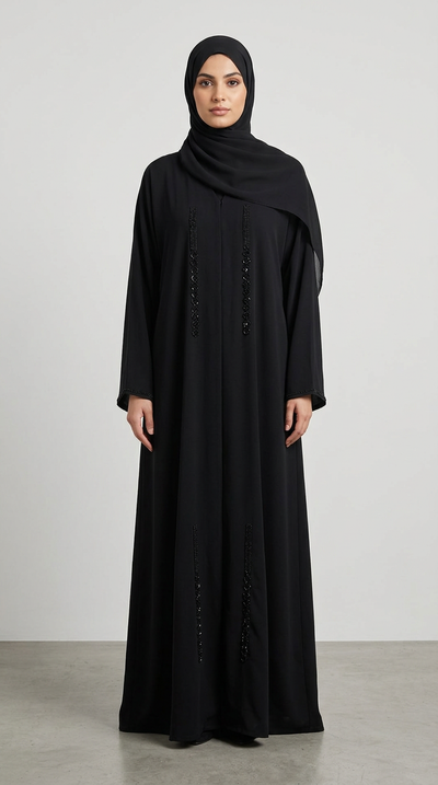 Black Stone Abaya (H-18)