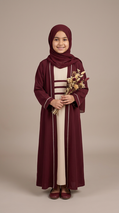 Girl Ophelia modest abaya for girls, product photo 1