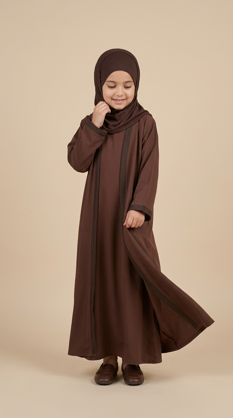 Girls Moroccan abaya product photo, Peace & Co. Boutique