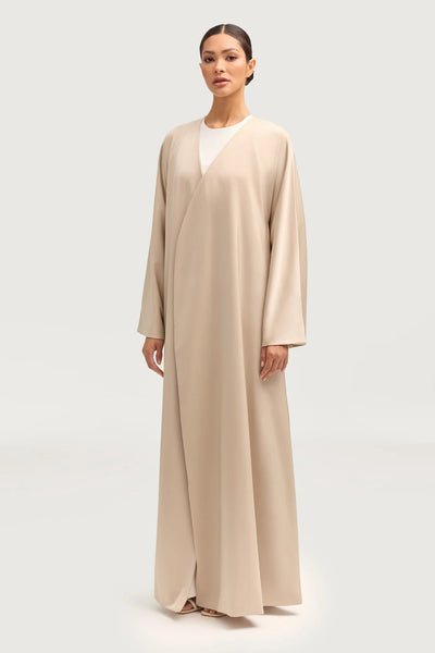 Front Double Tan Abaya summer