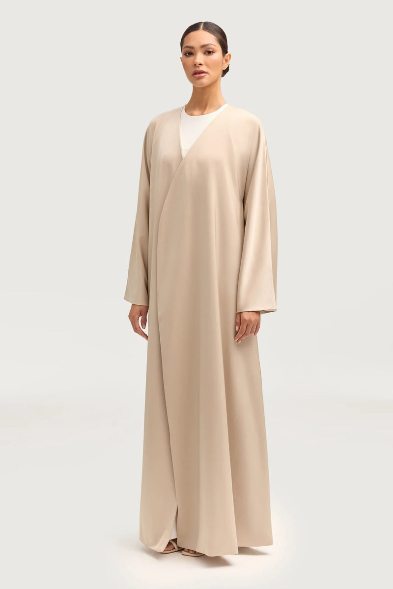 50 Front Double Tan Abaya summer