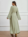 Hand Stich Straight Cut Oliva Abaya