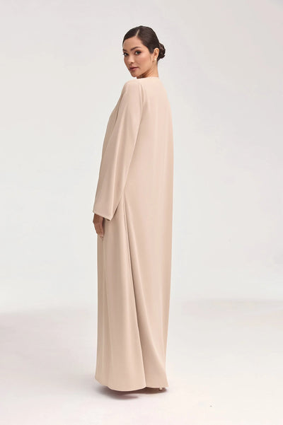 Front Double Tan Abaya summer