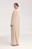 Front Double Tan Abaya summer
