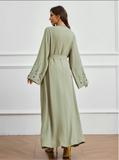 Hand Stich Straight Cut Oliva Abaya