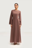 Tan Double Layer Base Abaya Sum