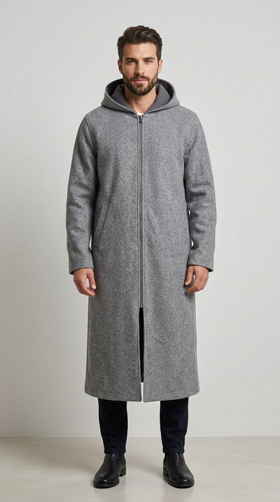 Model wearing Banto Double Face Al-Ajrafi Cap in gray