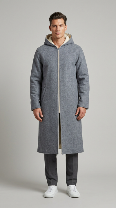 Model wearing Banto Double Face Al-Ajrafi Cap in gray