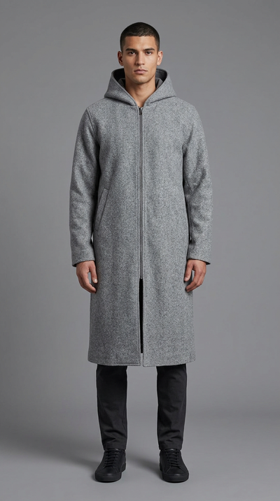 Model wearing Banto Double Face Al-Ajrafi Cap in gray