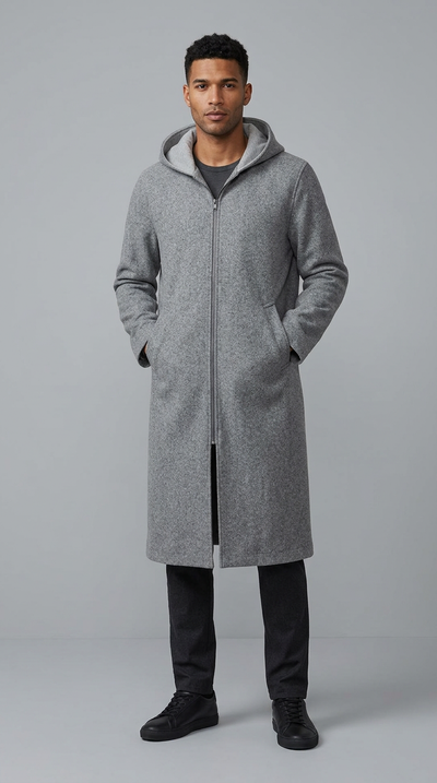 Model wearing Banto Double Face Al-Ajrafi Cap in gray