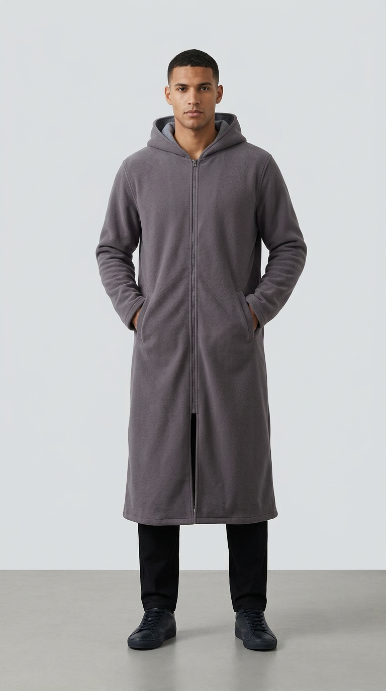Model wearing Banto Double Face Al-Ajrafi Cap in charcoal