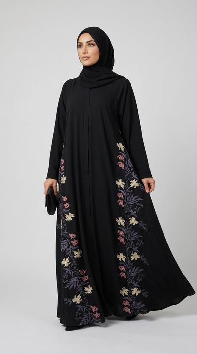 Women Colorful Stitch Abaya for women, product photo 9 | Peace & Co. Boutique
