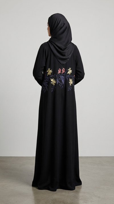 Women Colorful Stitch Abaya for women, product photo 6 | Peace & Co. Boutique