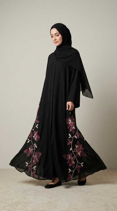 Women Colorful Stitch Abaya for women, product photo 11 | Peace & Co. Boutique