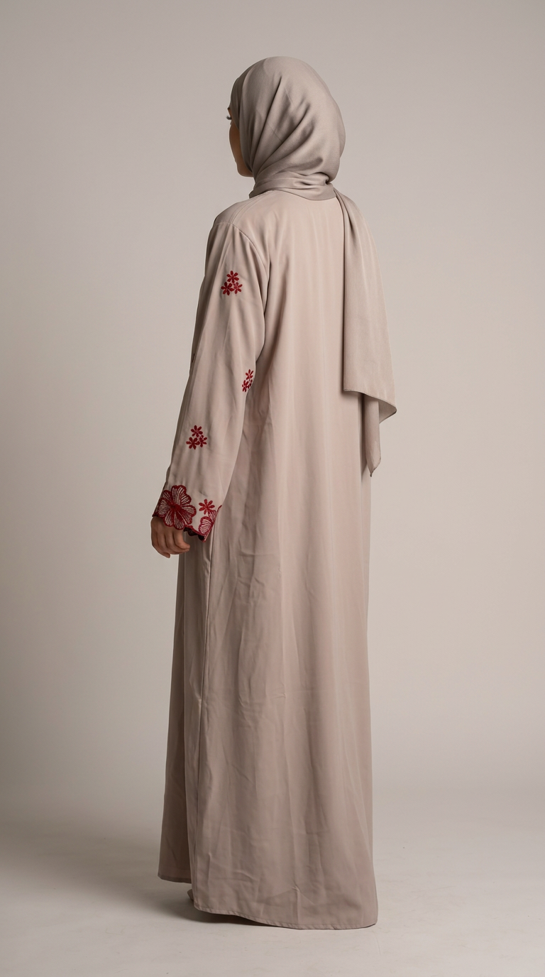 Women Red Line Abaya for women, product photo 5 | Peace & Co. Boutique