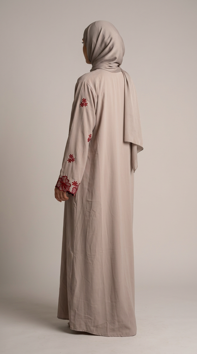 Women Red Line Abaya for women, product photo 5 | Peace & Co. Boutique