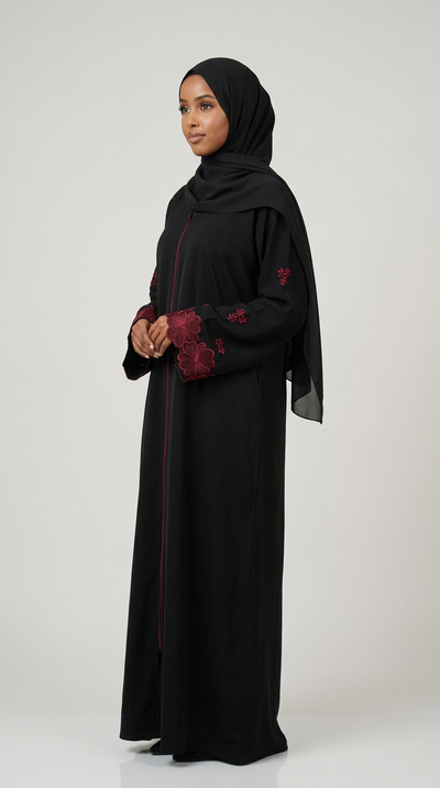 Women Red Line Abaya for women, product image | Peace & Co. Boutique