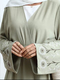 Hand Stich Straight Cut Oliva Abaya