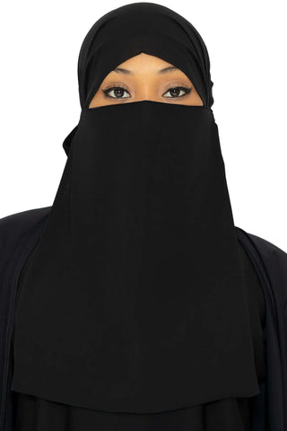 Elastic Black Niqab