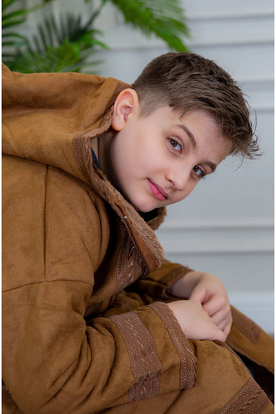 Brown Youth Farwah Shamwa Cap