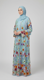 FLOWER MIX NET ABAYA(F-8)