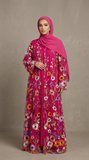 FLOWER MIX NET ABAYA(F-8)