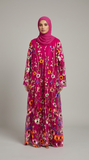 FLOWER MIX NET ABAYA(F-8)