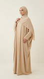 Tan  Piece Inner Tie Abaya - Sum