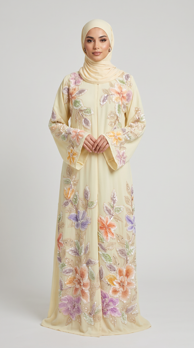 KORO FLOWER ABAYA(F-16)