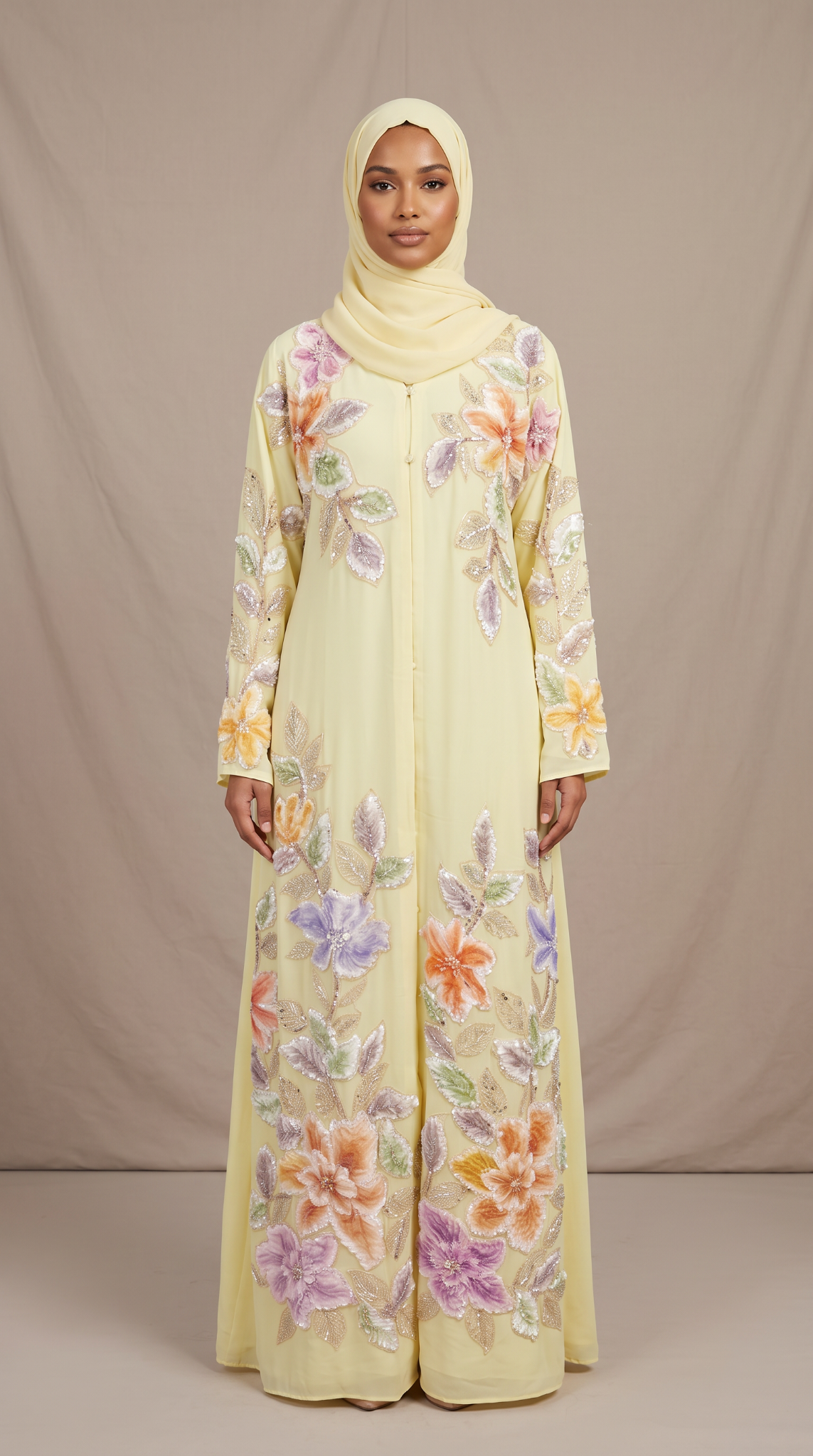 KORO FLOWER ABAYA(F-16)